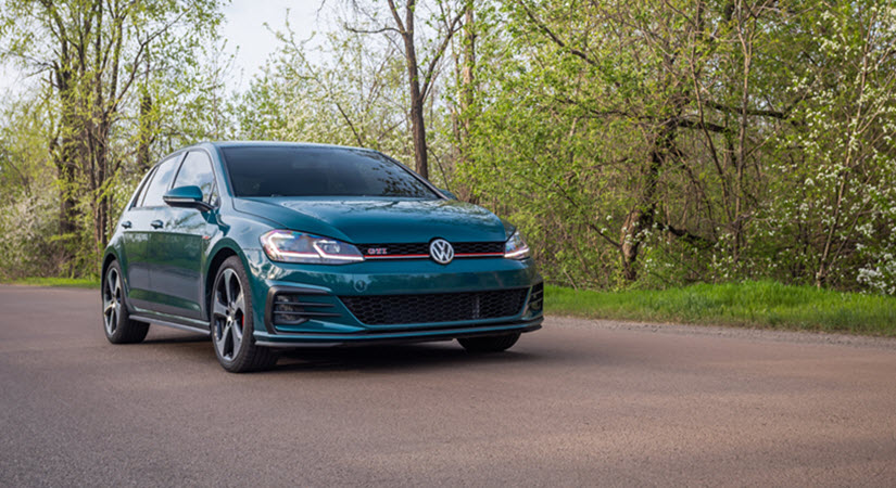 Green Volkswagen Golf GTI Car